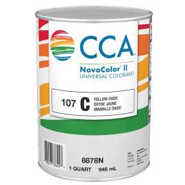 CCA NovoColor II Series 076.008878N.005 Universal Colorant, Yellow Oxide, Liquid, 1 qt