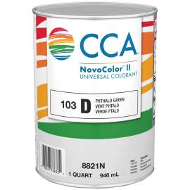 CCA NovoColor II Series 076.008821N.005 Universal Colorant, Phthalo Green, Liquid, 1 qt