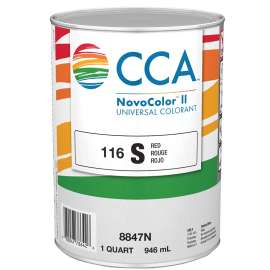 CCA NovoColor II Series 076.008847N.005 Universal Colorant, Fast Red, Liquid, 1 qt