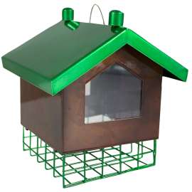 HEATH 21705 Suet Cage Bird Feeder, Flipside, Steel