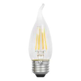 Sylvania 40184 Ultra LED Bulb, Decorative, B10 Lamp, 40 W Equivalent, E26 Lamp Base, Dimmable, Clear, 2700 K Color Temp
