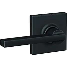 Schlage F10 LAT 622 COL Passage Door Lock with Collins Trim, Lever Handle, Zinc, Matte, 2-3/8, 2-3/4 in Backset