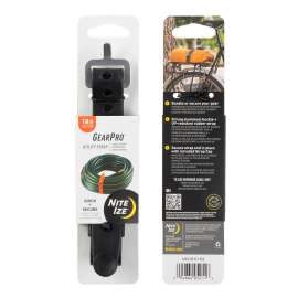 Nite Ize GearPro USS18-01-R3 Utility Strap, 0.92 in W, 18 in L, 70 lb Working Load, Aluminum/Rubber, Black