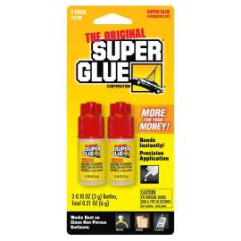 SUPERGLUE CORP 19108 Quick-Setting Adhesive, Liquid, Clear, 3 g