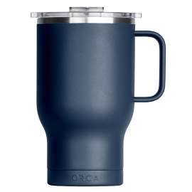 ORCA Traveler Series TR24NA Coffee Mug, 24 Oz Capacity, Whale Tail Flip Lid, Stainless Steel, Navy, Insulated