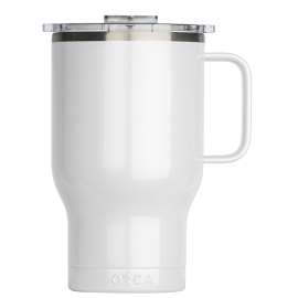 ORCA Traveler Series TR24PE Coffee Mug, 24 Oz Capacity, Whale Tail Flip Lid, Stainless Steel, Pearl, Insulated