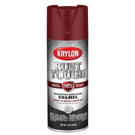 Krylon Rust Tough K09221008 Enamel, Gloss, Burgundy, 12 oz, Can