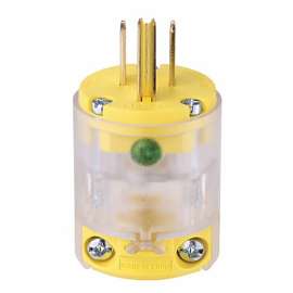 PLUG BLD STRT LED YEL 15A 125V