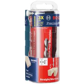 Bosch 85903MC Router Bit, 1/4 in Dia Cutter, 1 in L Cutting, 2-1/2 in OAL, 1/4 in Dia Shank, 2-Cutter, Carbide