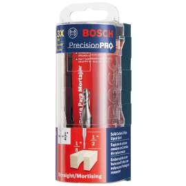 Bosch 85908MC Router Bit, 1/8 in Dia Cutter, 1/2 in L Cutting, 2 in OAL, 1/4 in Dia Shank, 2-Cutter, Carbide