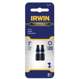 IRWIN IWAF31TX202 Insert Bit, T20 Drive, Torx Drive, 1/4 in Shank, Hex Shank, 25 mm L, Steel