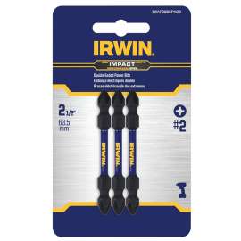 IRWIN IWAF32DEPH23 Double-End Bit Set, Phillips Drive, 1/4 in Shank, 2-3/8 in L, Steel