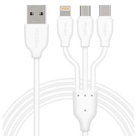 Wesdar Data Cable, USB, Type-C, White, 1.2 m Length