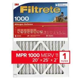 FILTER AIR 1000MPR 20X25X2IN