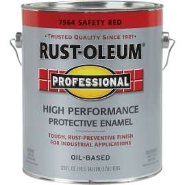 RUST-OLEUM PROFESSIONAL 7564402 Enamel, Gloss, Safety Red, 1 gal Can