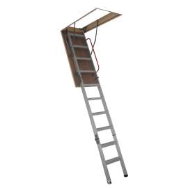 Nuvo Iron ALA225X54 Attic Ladder, Aluminum, Ceiling Opening: 22X53.5 in