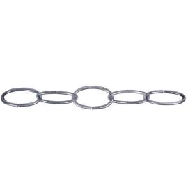 Ben-Mor 51088 Decorative Oval Chain 50 ft, No. 10, 45 lb Working Load, Satin Chrome
