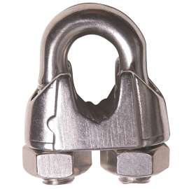 Ben-Mor 73040 Wire Rope Clip, 1/4 in Dia Wire Rope, Stainless Steel