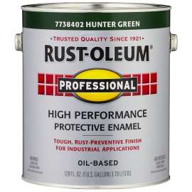 RUST-OLEUM PROFESSIONAL 7738402 Protective Enamel, Gloss, Hunter Green, 1 gal Can