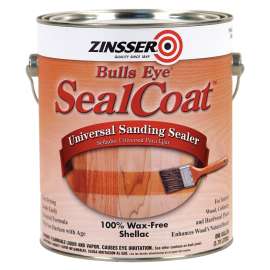 ZINSSER Bulls Eye SealCoat 00851 Sanding Sealer, Amber, Liquid, 1 gal, Canister