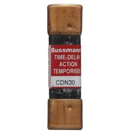 Bussmann CDN30 Fuse, 30 A, 250 VAC, Cartridge, Time Delay Fuse