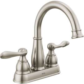 DELTA Windemere 25996LF-BN-ECO Bathroom Faucet, 2-Faucet Handle, 5-7/8 in H Spout, Brushed Nickel