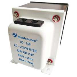 Goldsource TC-TYPE Step Up and Step Down Transformer, 6 in L x 3-1/4 in W x 4 in H, 750 W