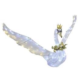 PULEO ASIA LIMITED 75-YD1041L Lighted Swan, LED, Warm White/Cool White, 31 H in
