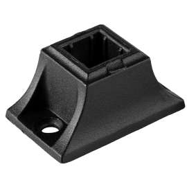Nuvo Iron SQISMSS Baluster Railing Connector, Square, Steel, Black, Matte/Powder-Coated, Surface Installation