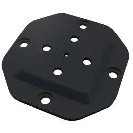 Nuvo Iron HDWPCP4B Wood Post Connector Plate, 4 x 4 in Column/Post, Steel, Black