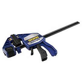 Irwin QUICK-GRIP 1964712 One-Handed Bar Clamp, 600 lb, 12 in Max Opening Size, 3-5/8 in D Throat, Plastic/Steel Body