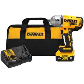 DeWALT XR DCF900P1 Impact Wrench with Hog Ring Anvil, Battery Included, 20 V, 5 Ah, 1/2 in Drive, 2200 ipm