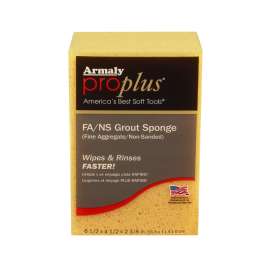 Armaly ProPlus 00608 FA/NS Grout Sponge, 6-1/2 in L, 4-1/2 in W, 2-3/8 in Thick, Polyester, Yellow