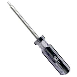 Vulcan SQ34 Screwdriver, S3 Drive, Square Drive, 8 in OAL, 4 in L Shank, Plastic Handle, Transparent Handle