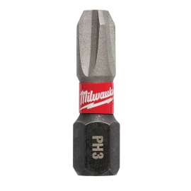 Milwaukee Shockwave Impact Duty 48-32-4113 Insert Bit, #3 Drive, Phillips Drive, 1/4 in Shank, Hex Shank, 1 in L