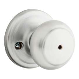 Weiser Troy Series 9GA3310-006 Privacy Door Knob, 2-1/16 in Dia Knob, Satin Chrome