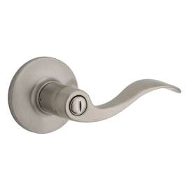Weiser Safe Lock Layton Series 9SL30000-034 Privacy Lever, Levers Lock, Satin Nickel, Residential, Universal Hand
