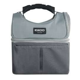 IGLOO 66170 Gripper Cooler Bag, 3.375 qt Capacity, Polyethylene, Castlerock, Strap Closure
