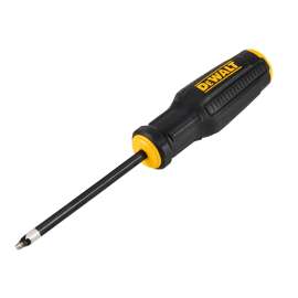 DeWALT DWHT65011 Screwdriver, #2 Drive, Square Drive, 8.35 in OAL, 4 in L Shank, Bi-Material Handle
