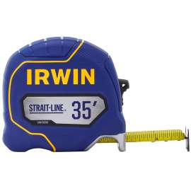 IRWIN STRAIT-LINE IWHT39395S Tape Measure, 35 ft L Blade, 1-1/4 in W Blade
