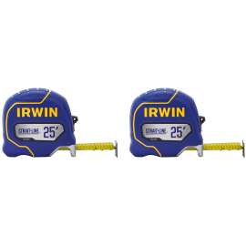 IRWIN STRAIT-LINE IWHT39396S Tape Measure, 25 ft L Blade, 1-1/4 in W Blade