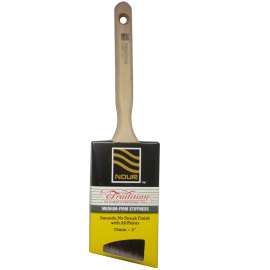 NOUR 5981-75NT Paint Brush, 3 in W, Angular Sash Brush, Nylon/Polyester Bristle, Sash Handle