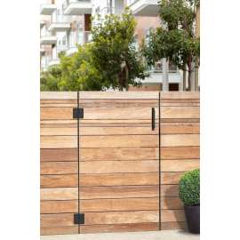 National Hardware N166-022 Modern Gate Pull, 9-13/16 in L Handle, Steel, Black