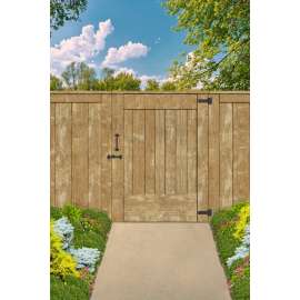 National Hardware N166-031 Rustic Modern Gate Kit, Steel, Black, 4-Piece
