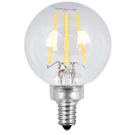 Feit Electric BPG1640/927CA/FIL/2 LED Lamp, Globe, G16-1/2 Lamp, 40 W Equivalent, E12 Lamp Base, Dimmable