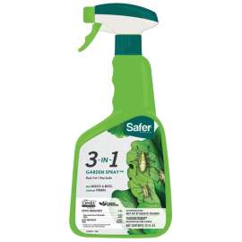 Safer 5452-6 Garden Spray, Liquid, 32 oz Bottle