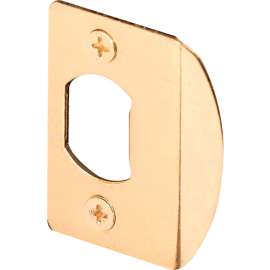 Defender Security E 2349 Door Strike, 2-1/4 in L, 1-7/16 in W, Steel, Brass