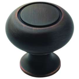 Amerock Allison Value Series BP53011ORB Cabinet Knob, 1-3/16 in Projection, Zinc, Oil-Rubbed Bronze