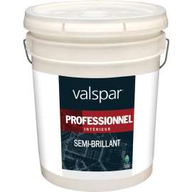 Valspar 11900 Series 11911-5GAL Interior Paint, Semi-Gloss Sheen, Light, 5 gal, Pail, 350 to 450 sq-ft Coverage Area