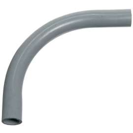 Carlon UA9DL Conduit Elbow, 90 deg Angle, PVC, Gray
